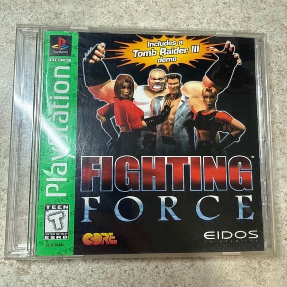 PS1 Fighting Force w/ Demo Missing Back Cover Tested PlayStation